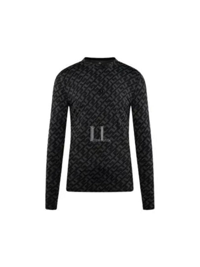 Men's Thor Allover Logo Print Long Sleeve T-Shirt Black - J.LINDEBERG - BALAAN 2