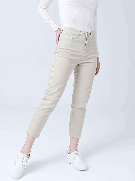 Doyou Know MC Women s Golf Cotton Span Slim Baggy Fit Bright Beige Pants DO3242PT79 1 - DOYOUKNOWMC GOLF WEAR - BALAAN 2