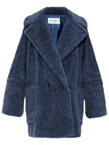 Women's Ted Girl Shearling Coat Blue - MAX MARA - BALAAN 1