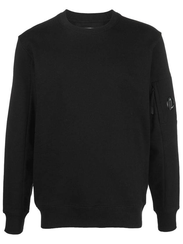 Diagonal Raised Fleece Sweatshirt Black - CP COMPANY - BALAAN 1