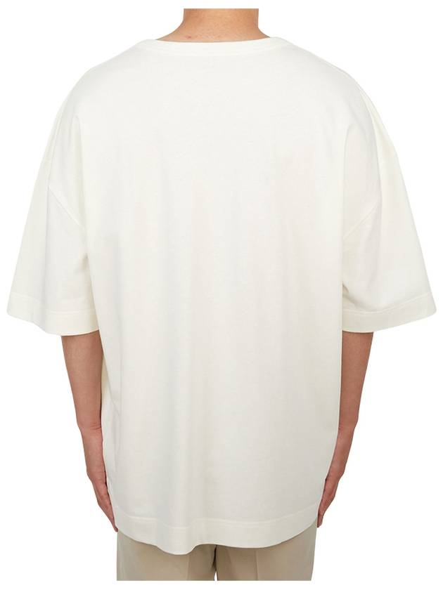 Boxy Short Sleeve T-Shirt Chalk - LEMAIRE - BALAAN 4