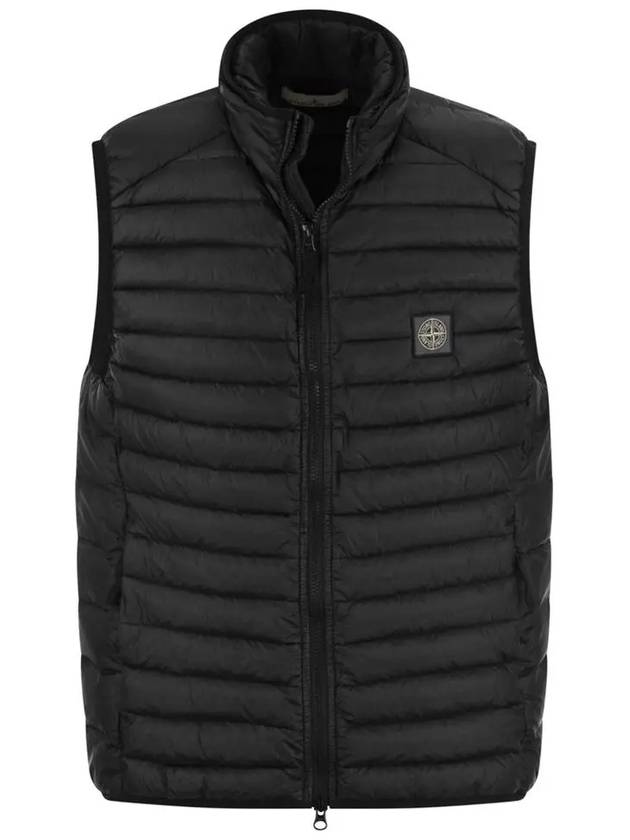 Loom Woven Chambers Recycled Nylon Down Padding Vest Black - STONE ISLAND - BALAAN 2