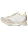 Women's Pacey Nylon Suede Leather Low Top Sneakers White Beige - MONCLER - BALAAN 4