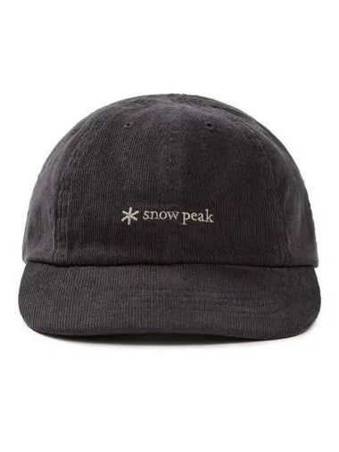 Corduroy 8 panel ball cap Dark Charcoal S23WUFBC62 - SNOW PEAK - BALAAN 1