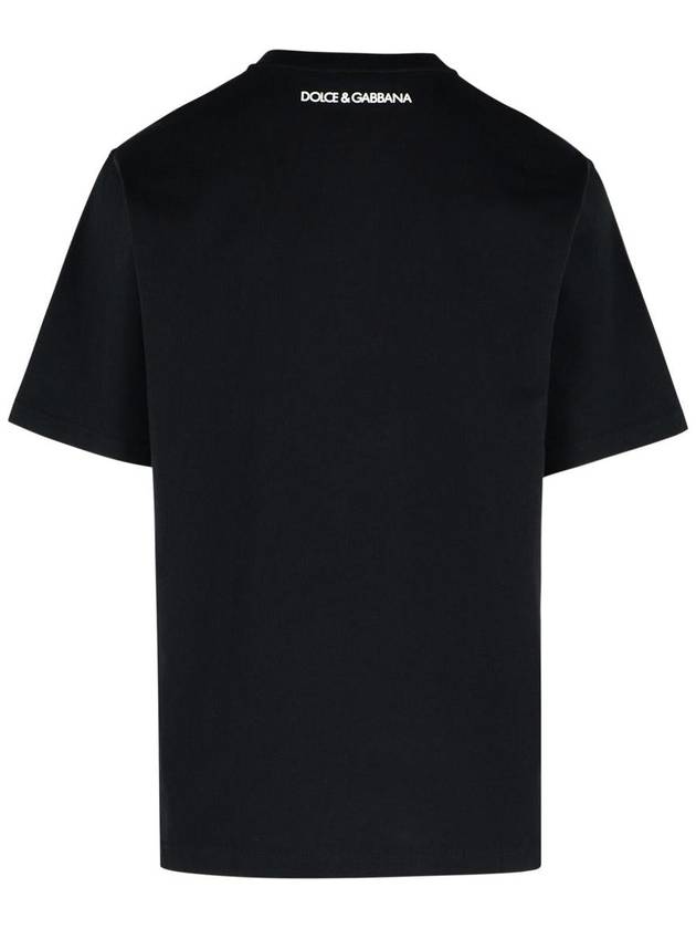 Dolce & Gabbana Black Cotton T-Shirt - DOLCE&GABBANA - BALAAN 3