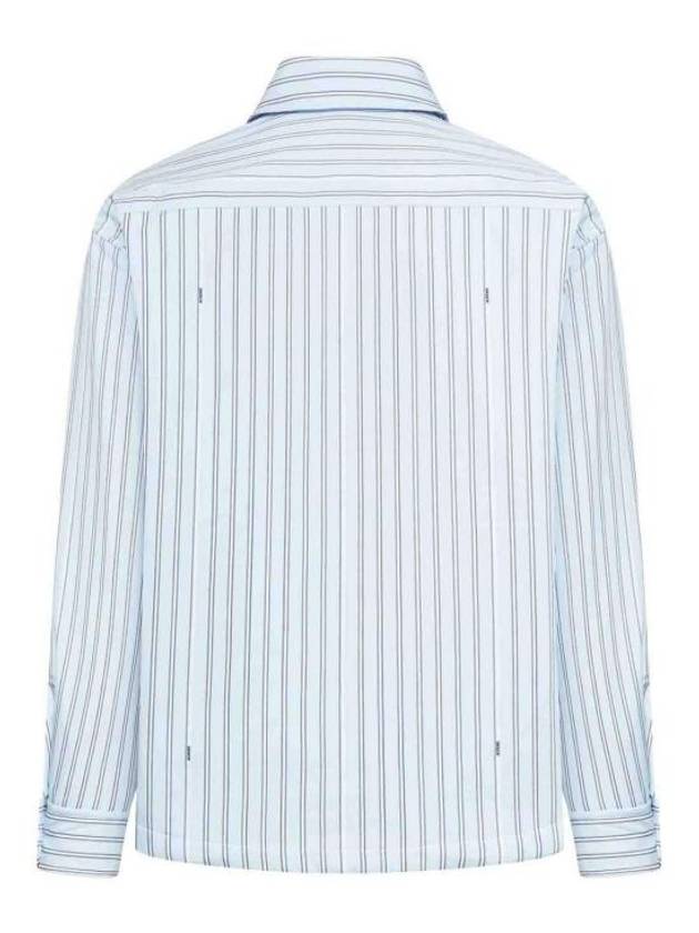 La Chemise Boulanger Striped Cotton Long Sleeve Shirt Blue - JACQUEMUS - BALAAN 3