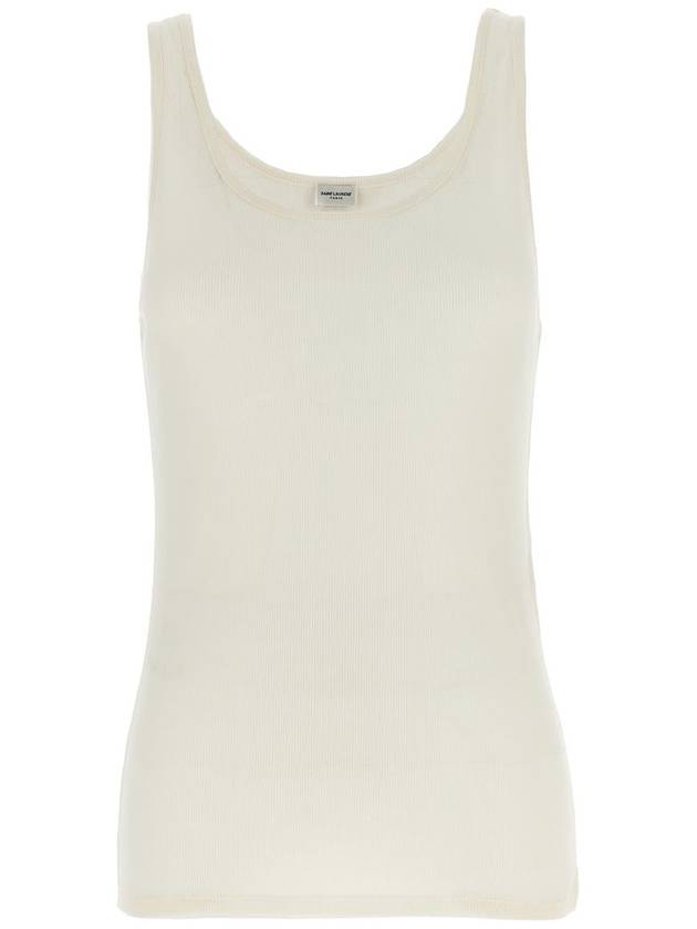 Cotton Rib Sleeveless - SAINT LAURENT - BALAAN 2