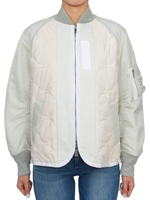 Nylon Twill Ripstop Jacket White - SACAI - BALAAN 4