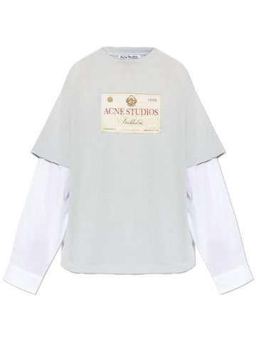 Acne Studios Printed T-shirt, Women's, Grey - ACNE STUDIOS - BALAAN 1