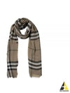 Raw Cut Checked Wool Scarf Brown - BURBERRY - BALAAN 2