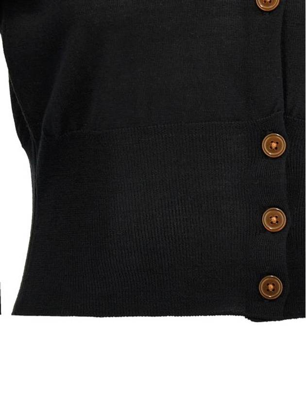 Bea Cropped Cardigan Black - VIVIENNE WESTWOOD - BALAAN 5