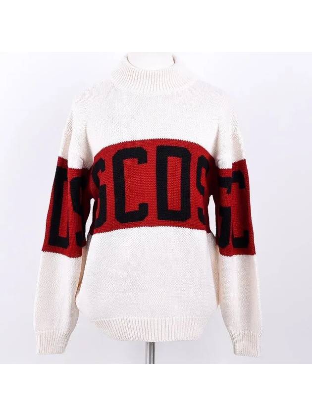 Color combination logo wool knit ivory FW18M020018 - GCDS - BALAAN 5