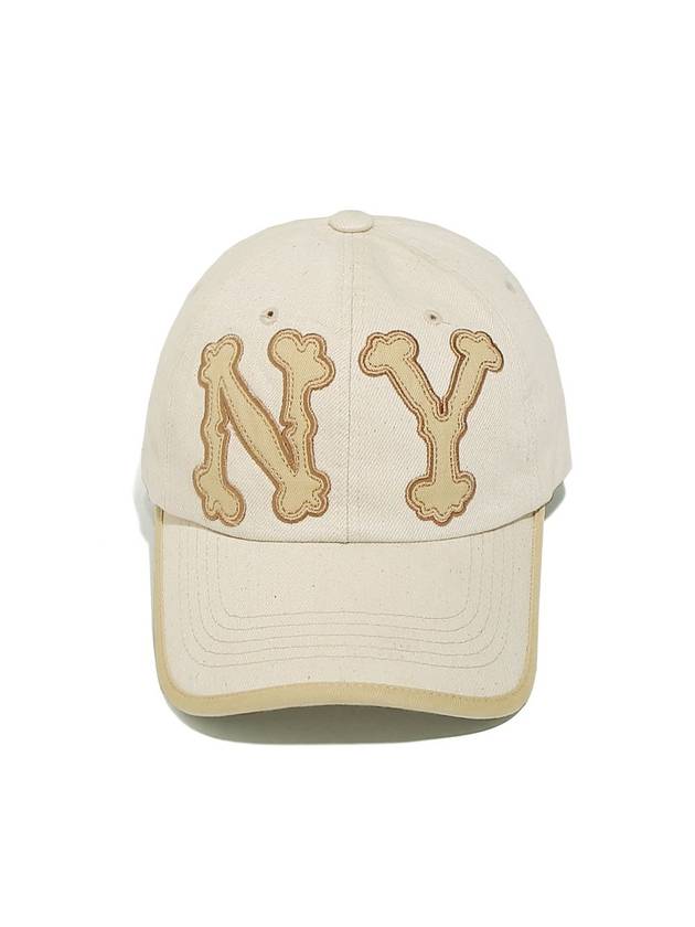 NY Emblem Washed BB Cap Ivory - OGARP - BALAAN 2