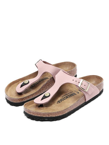 Gizeh Nubuk Leather Flip Flop Pink - BIRKENSTOCK - BALAAN 1