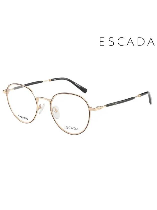 Glasses Frame VES985F 0301 Round Titanium Men Women - ESCADA - BALAAN 1