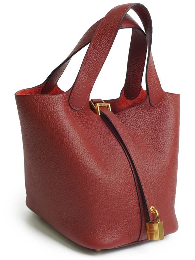 Picotin Lock 18 Clemence Tote Bag Rouge - HERMES - BALAAN 6