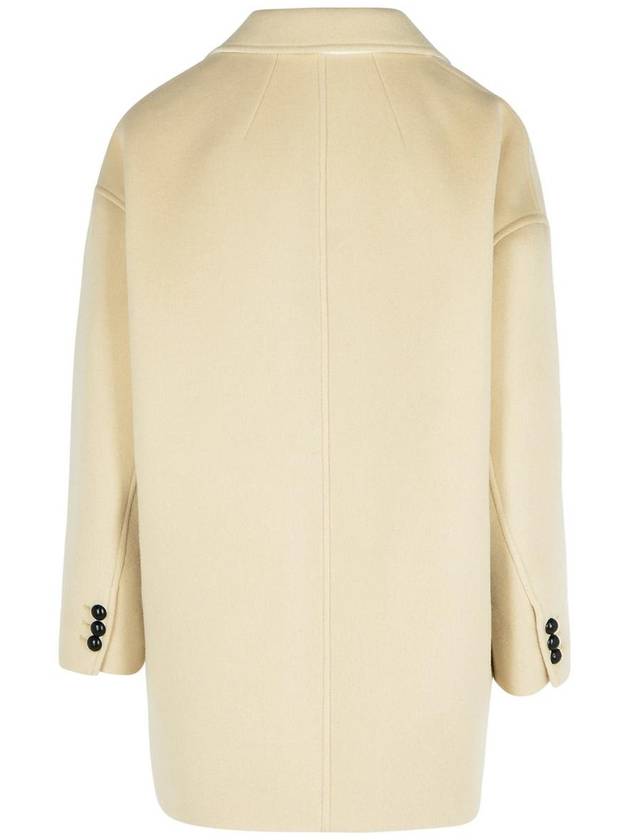 Isabel Marant 'Campbelle' Beige Virgin Wool Blend Coat - ISABEL MARANT - BALAAN 3