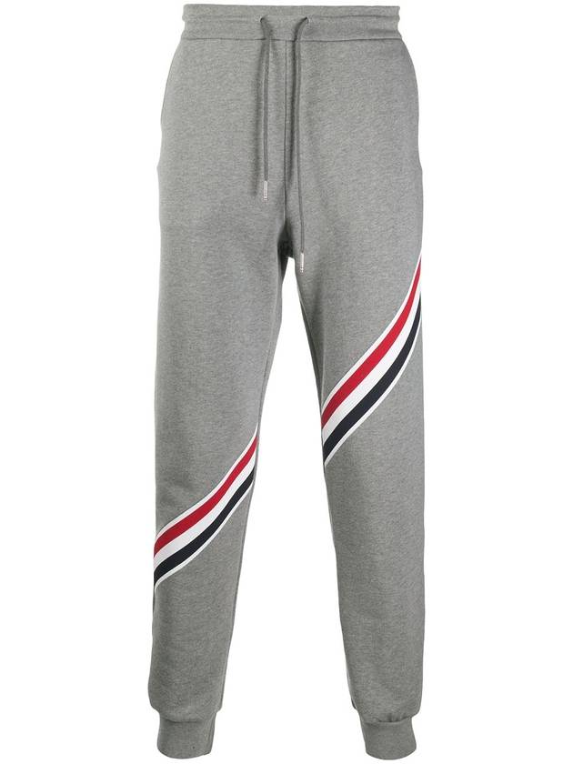 Men's RWB Three Stripe Sweat Jogger Track Pants Grey - THOM BROWNE - BALAAN 3