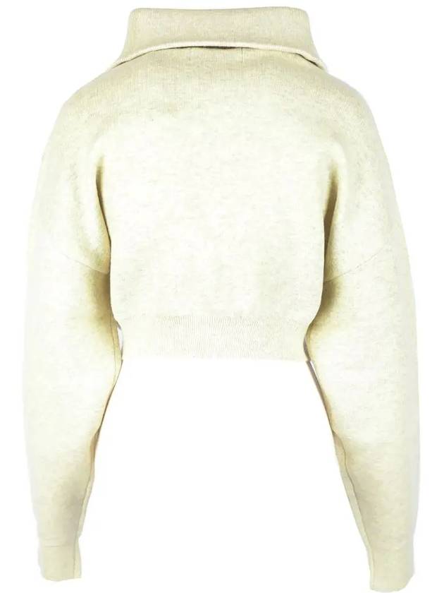 OXANE High Neck Crop Zip Up Light Gray CA0004FA A3L75E 02LY - ISABEL MARANT - BALAAN 3