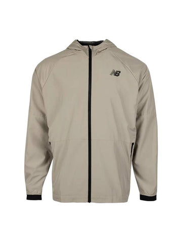 RW Tech Lightweight Woven Hooded Jacket Beige - NEW BALANCE - BALAAN 1