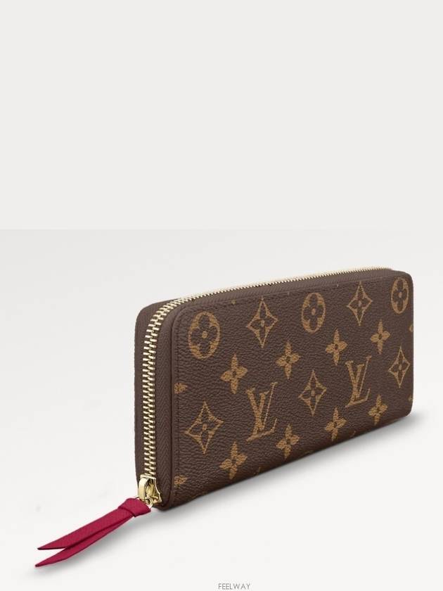 Monogram Clemence Long Wallet Brown Fuchsia - LOUIS VUITTON - BALAAN 3