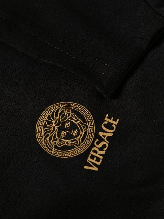 Medusa Logo Print Under Short Sleeve T-Shirt Black - VERSACE - BALAAN 4