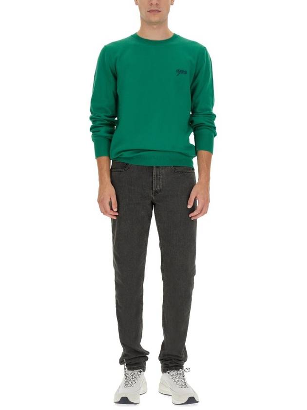 OTIS logo crew neck knit top green - A.P.C. - BALAAN 3