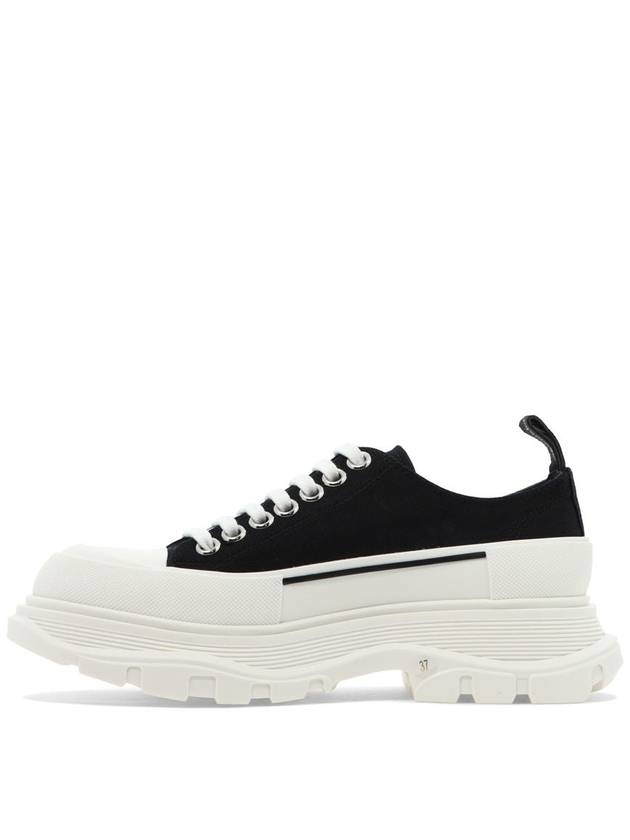 Tread Slick Low Top Sneakers Black White - ALEXANDER MCQUEEN - BALAAN 4