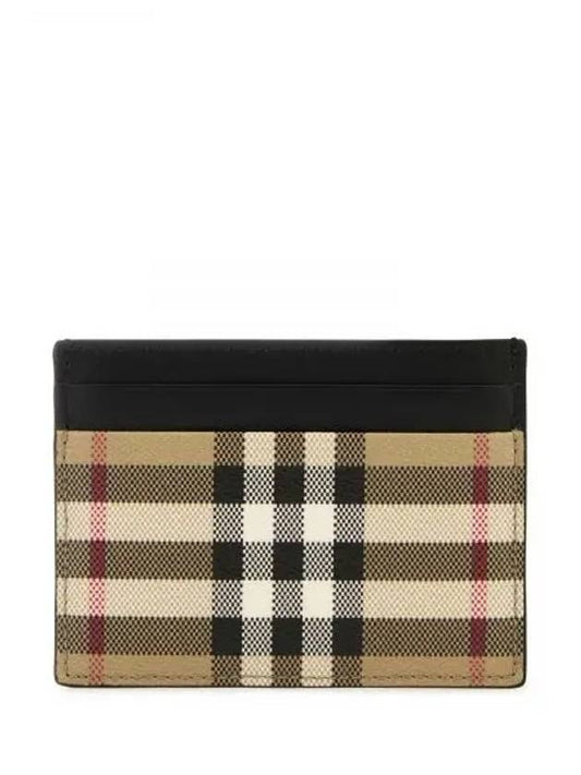 Men's Check Vintage Card Wallet Beige A7026 - BURBERRY - BALAAN 2