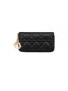 Lady Medium Zipper Long Wallet Black - DIOR - BALAAN 2