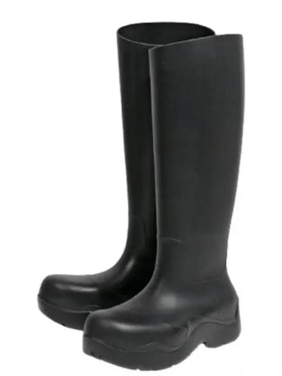 Puddle Rubber High Rain Boots Black - BOTTEGA VENETA - BALAAN 2