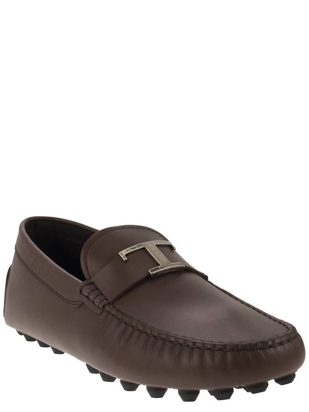 Men's Macro Rubber Driving Shoes Brown - TOD'S - BALAAN 3