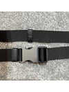 Logo Buckle Woven Nylon Tape Belt Black - PRADA - BALAAN 7