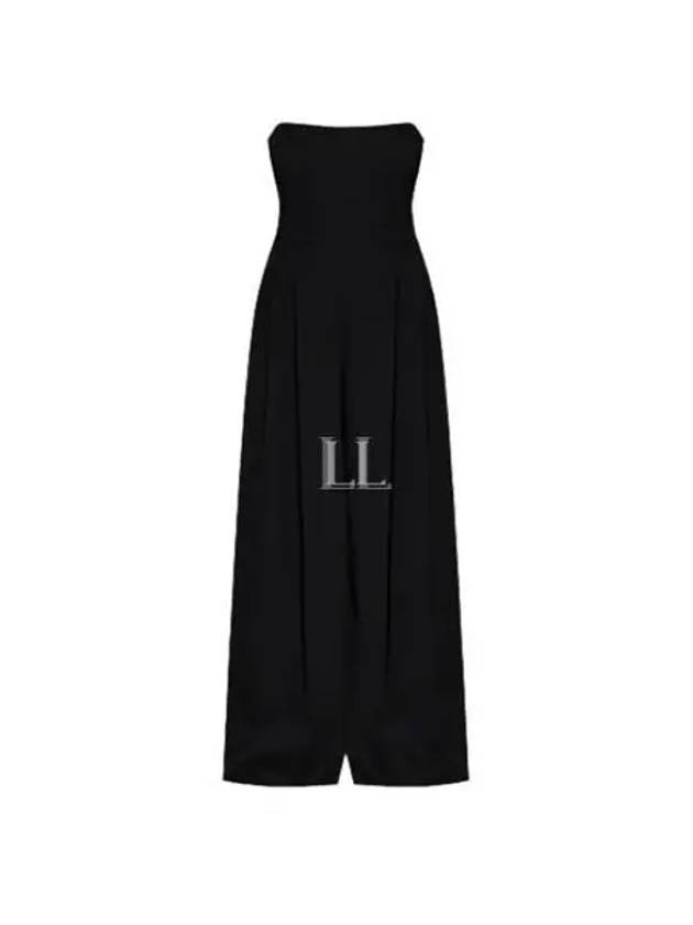 Strapless Wide Leg Jumpsuit Black - BOTTEGA VENETA - BALAAN 2