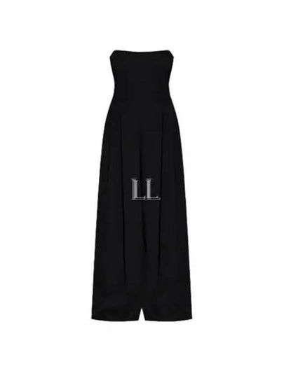 Strapless Wide Leg Jumpsuit Black - BOTTEGA VENETA - BALAAN 2