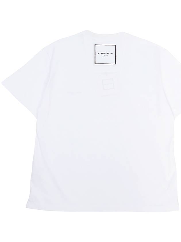 Cotton Square Label Short Sleeve T-Shirt White - WOOYOUNGMI - BALAAN 3