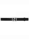 GG Superme Monogram Leather Buckle Belt - GUCCI - BALAAN 2