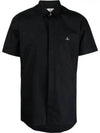 Men's Logo Classic Short Sleeve Shirt Black - VIVIENNE WESTWOOD - BALAAN 2