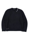 BBD Hand stitched Logo Ripped Sweater Black - BLACKBLOND - BALAAN 1