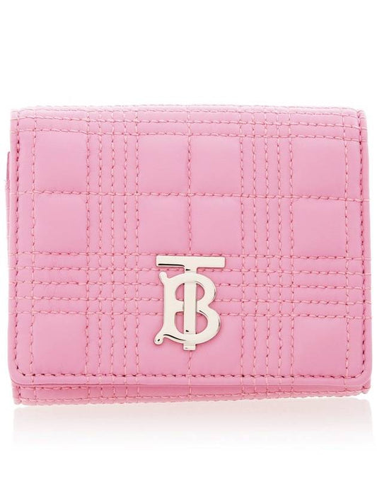 Lola Quilted Small Half Wallet Pink - BURBERRY - BALAAN 2