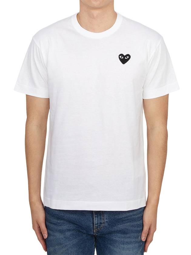 Black Wappen Short Sleeve T-Shirt White - COMME DES GARCONS PLAY - BALAAN 2