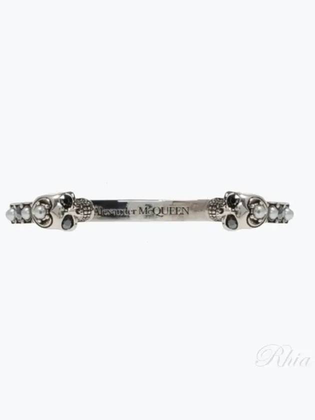 Twin Skull Cuff Bracelet Silver - ALEXANDER MCQUEEN - BALAAN 2