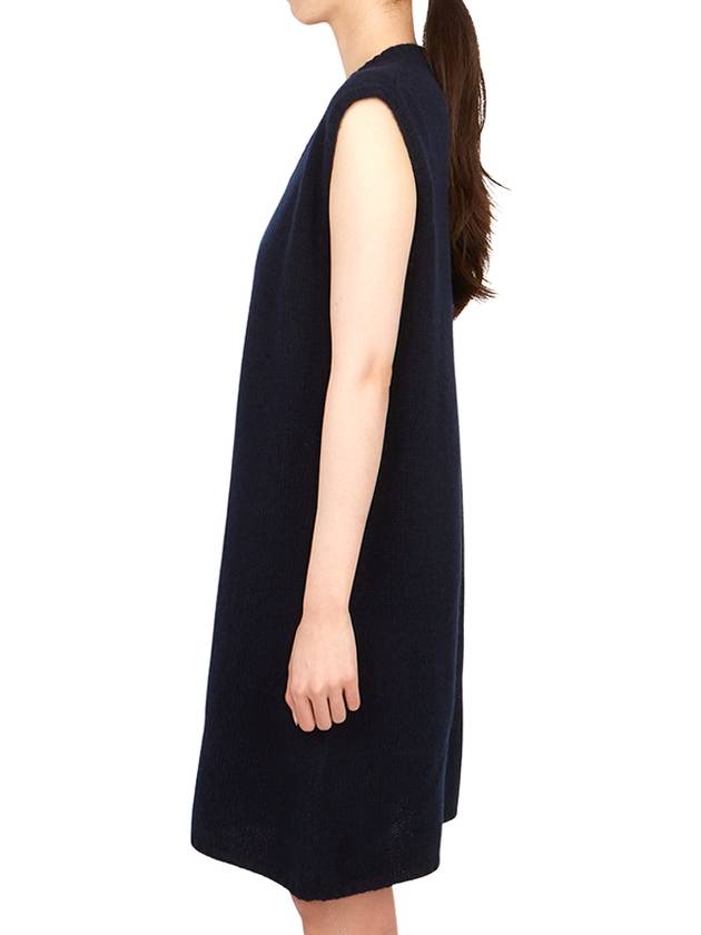 Women's V-neck Knit Midi Dress Blue - MAISON MARGIELA - BALAAN 4