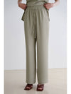 Pleats Banding Pants KHAKI - ILROZE - BALAAN 2