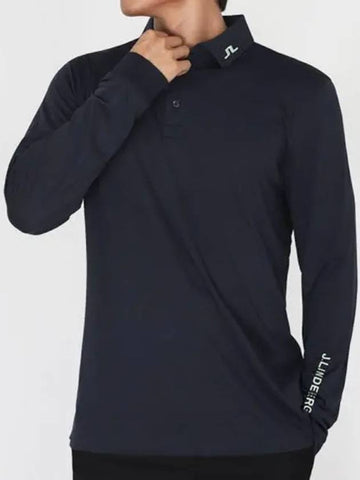 Golf Men s Wear Clothing Long Sleeve Polo Shirt T Tour Functional Tech Navy Melange GMJ091656881 Domestic Product GQN124061199173 - J.LINDEBERG - BALAAN 1