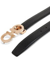 Reversible Gancini Leather Belt Black - SALVATORE FERRAGAMO - BALAAN 3