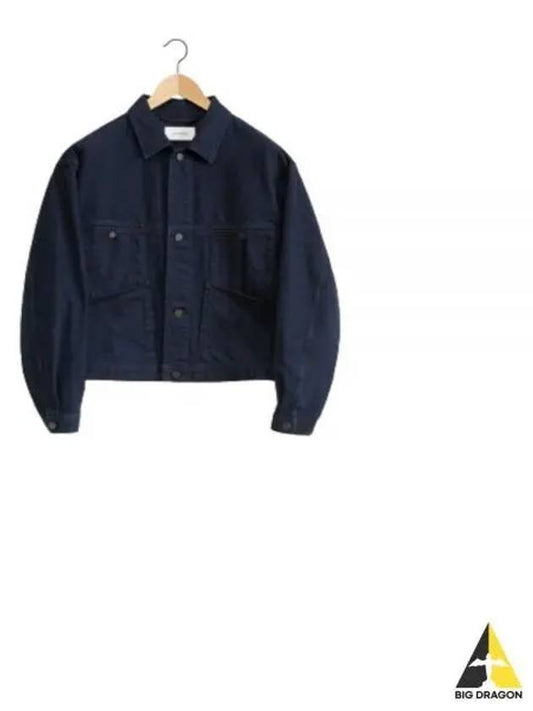 pocket button cotton denim jacket navy - LEMAIRE - BALAAN 2