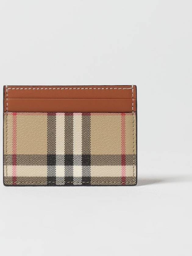 Check Card Wallet Beige - BURBERRY - BALAAN 3