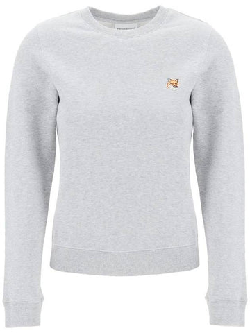 Fox Head Patch Regular Sweatshirt Grey - MAISON KITSUNE - BALAAN 1