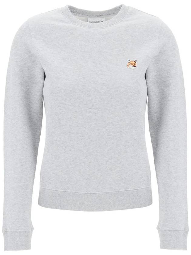 Fox Head Patch Regular Sweatshirt Grey - MAISON KITSUNE - BALAAN 1